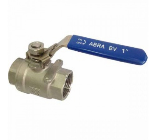 Кран шаровой нержавеющий AISI 316 муфтовый ABRA BV-A1400A полный проходG 1 1/2