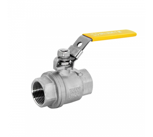 Кран шаровый муфтовый двусоставной с фиксатором нержавеющий (2PCY), AISI304 DN25 (1