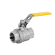 Кран шаровый муфтовый двусоставной с фиксатором нержавеющий (2PCY), AISI304 DN25 (1