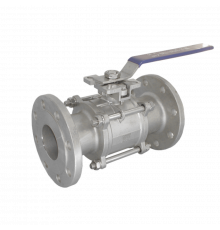 Кран шаровый фланцевый под привод нержавеющий (3PC), AISI304 DN 100 (4"), (CF8), PN16