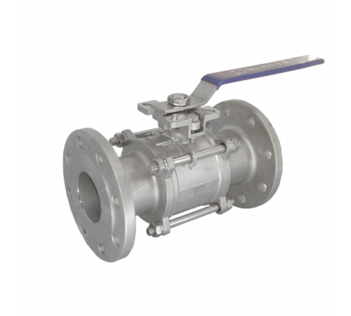 Кран шаровый фланцевый под привод нержавеющий (3PC), AISI304 DN 100 (4