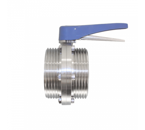 Затвор дисковый резьбовой нержавеющий под привод, EPDM, AISI304 DN100 (4