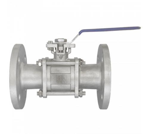 Кран шаровый фланцевый под привод нержавеющий (3PC), AISI304 DN50 (2