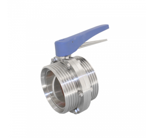 Затвор дисковый резьбовой нержавеющий под привод, EPDM, AISI304 DN100 (4