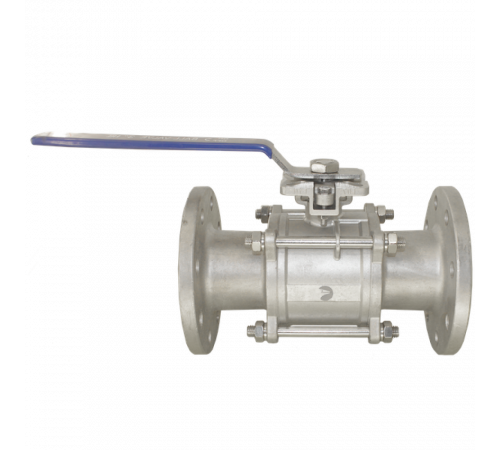 Кран шаровый фланцевый под привод нержавеющий (3PC), AISI304 DN 100 (4