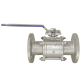 Кран шаровый фланцевый под привод нержавеющий (3PC), AISI304 DN 100 (4
