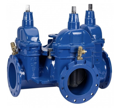 Тройник AVK фланцевый с 3-мя встроенными задвижками COMBI-CROSS DN200 PN16