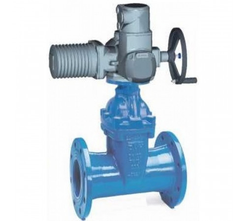 Задвижка AVK клиновая фланцевая длинная с электроприводом AUMA norm DN400 PN16