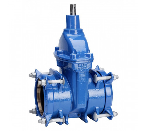 Задвижка AVK клиновая с соединительными муфтами SUPA PLUS DN100/110 PN16