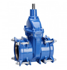 Задвижка AVK клиновая с соединительными муфтами SUPA PLUS DN200/200 PN16