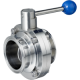 Затвор дисковый Clamp DIN нержавеющий под привод, EPDM, AISI304 DN20 (3/4