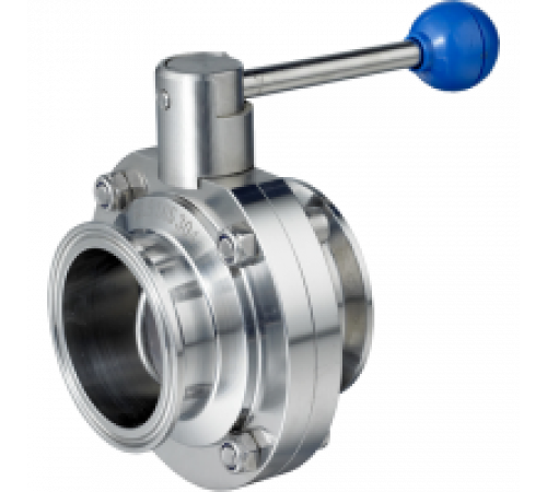 Затвор дисковый Clamp DIN нержавеющий под привод, EPDM, AISI304 DN25 (1